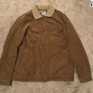 Corduroy jacket with Sherpa collar